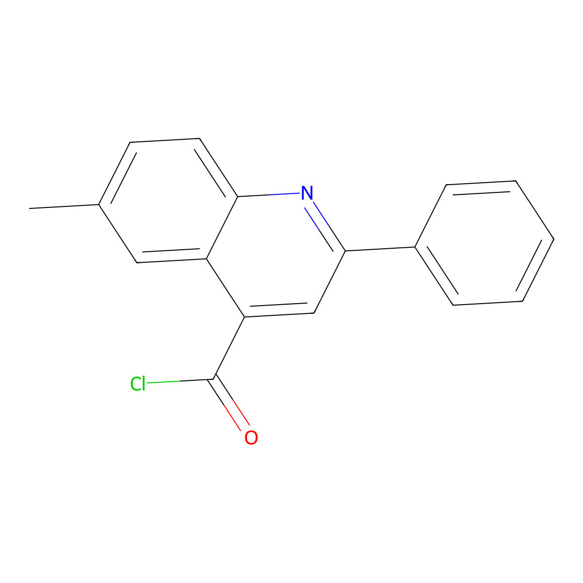 6-Methyl-2-phenylquinoline-4-carbonyl chloride molecular structure, CAS 174636-75-0