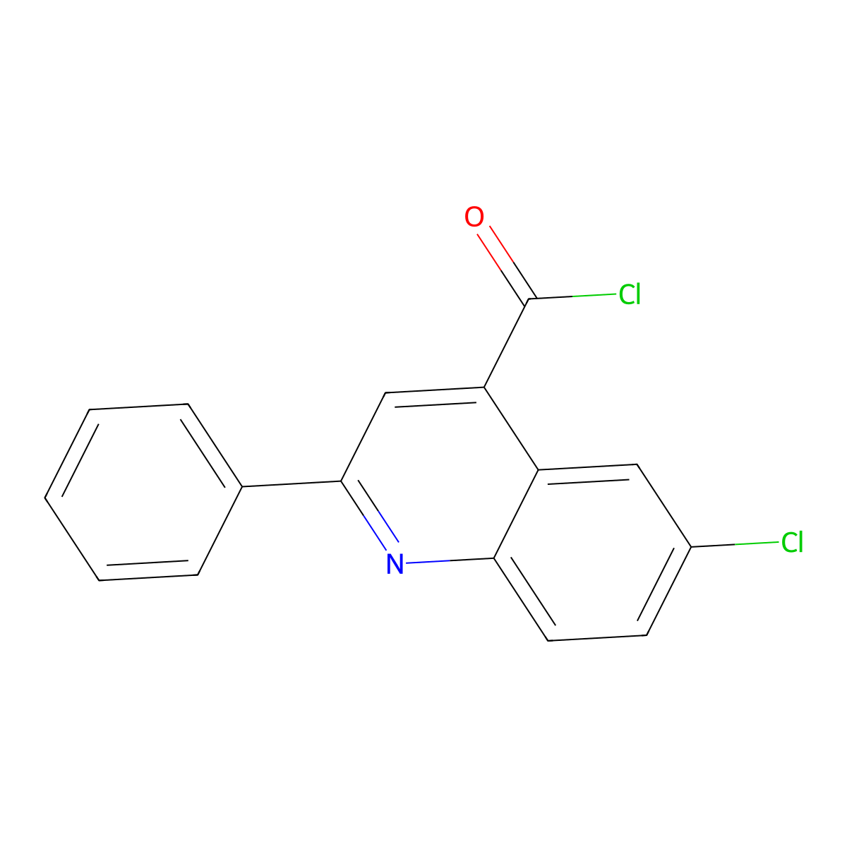 6-Chloro-2-phenylquinoline-4-carbonyl chloride molecular structure, CAS 174636-77-2