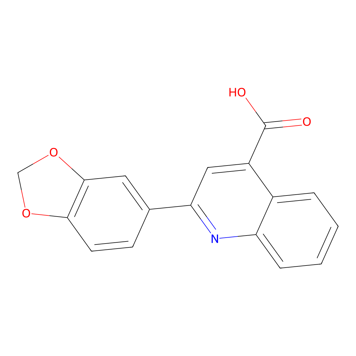 2-(1,3-Benzodioxol-5-yl)quinoline-4-carboxylic acid molecular structure, CAS 174636-86-3