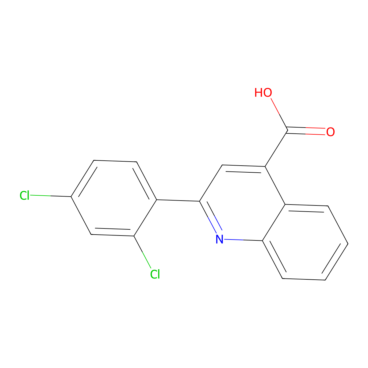 2-(2,4-Dichlorophenyl)quinoline-4-carboxylic acid molecular structure, CAS 174636-93-2