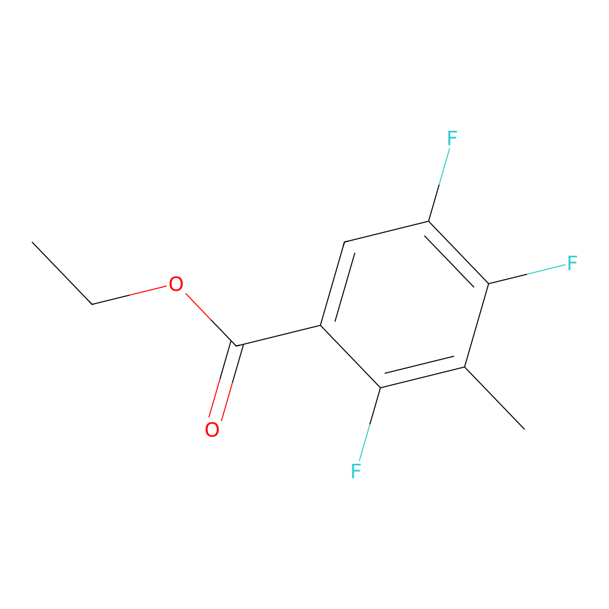 Ethyl 2,4,5-trifluoro-3-methylbenzoate molecular structure, CAS 174637-91-3