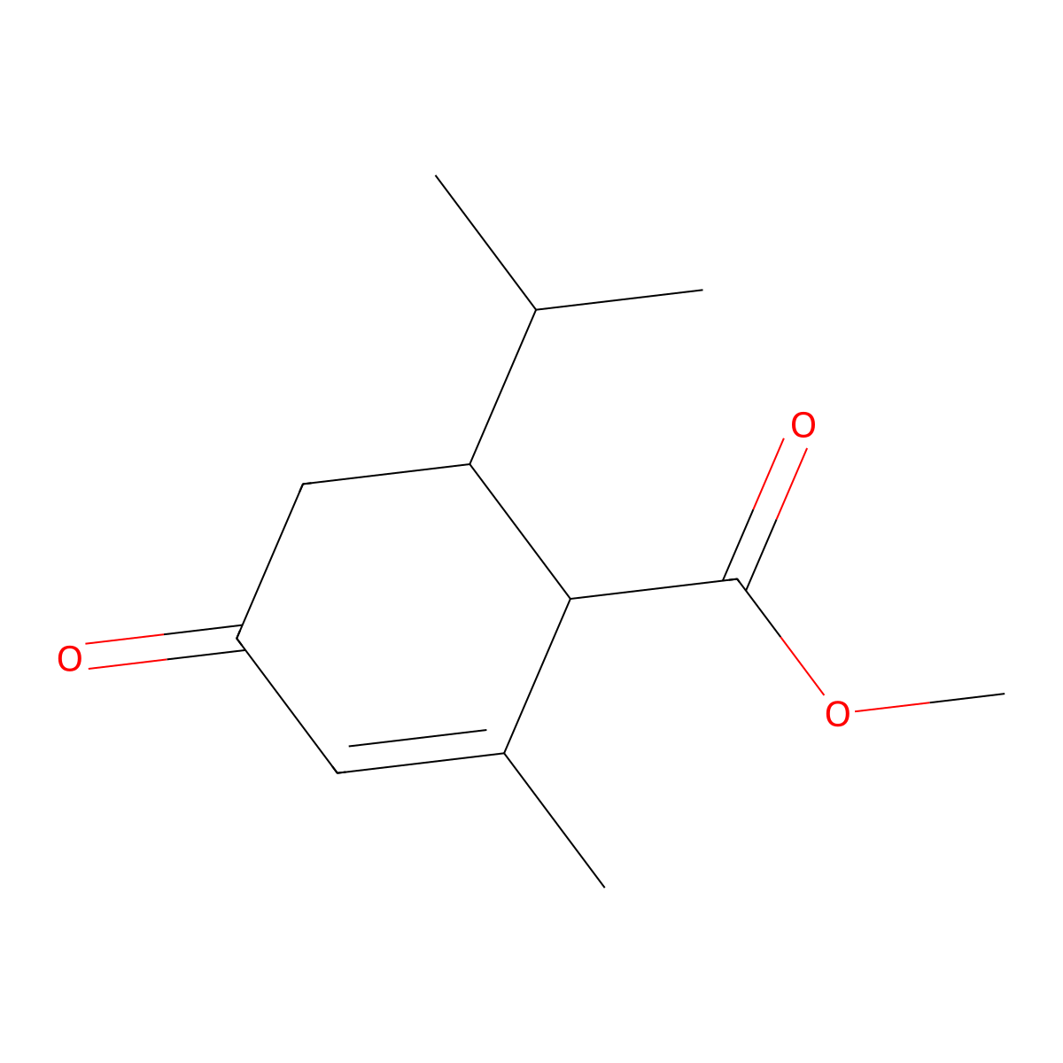 Methyl 2-methyl-4-oxo-6-(propan-2-yl)cyclohex-2-ene-1-carboxylate molecular structure, CAS 174642-98-9