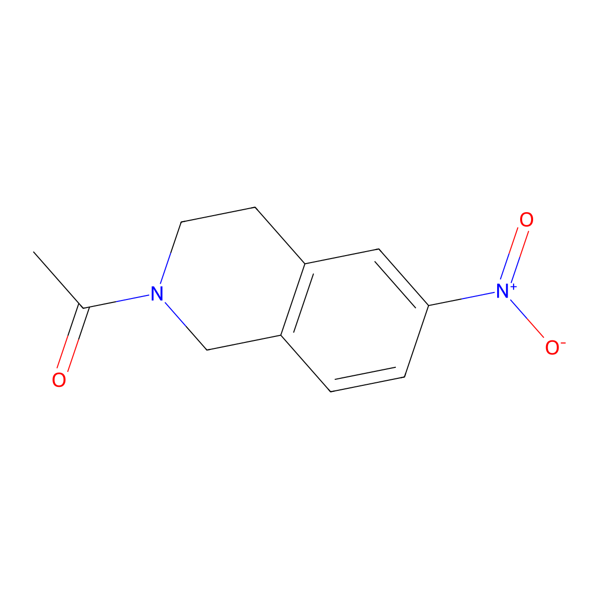 1-(6-Nitro-3,4-dihydroisoquinolin-2(1H)-yl)ethanone molecular structure, CAS 174648-97-6
