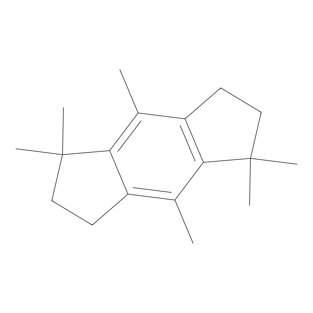 1,1,4,5,5,8-Hexamethyl-s-hydrindacene molecular structure, CAS 17465-59-7