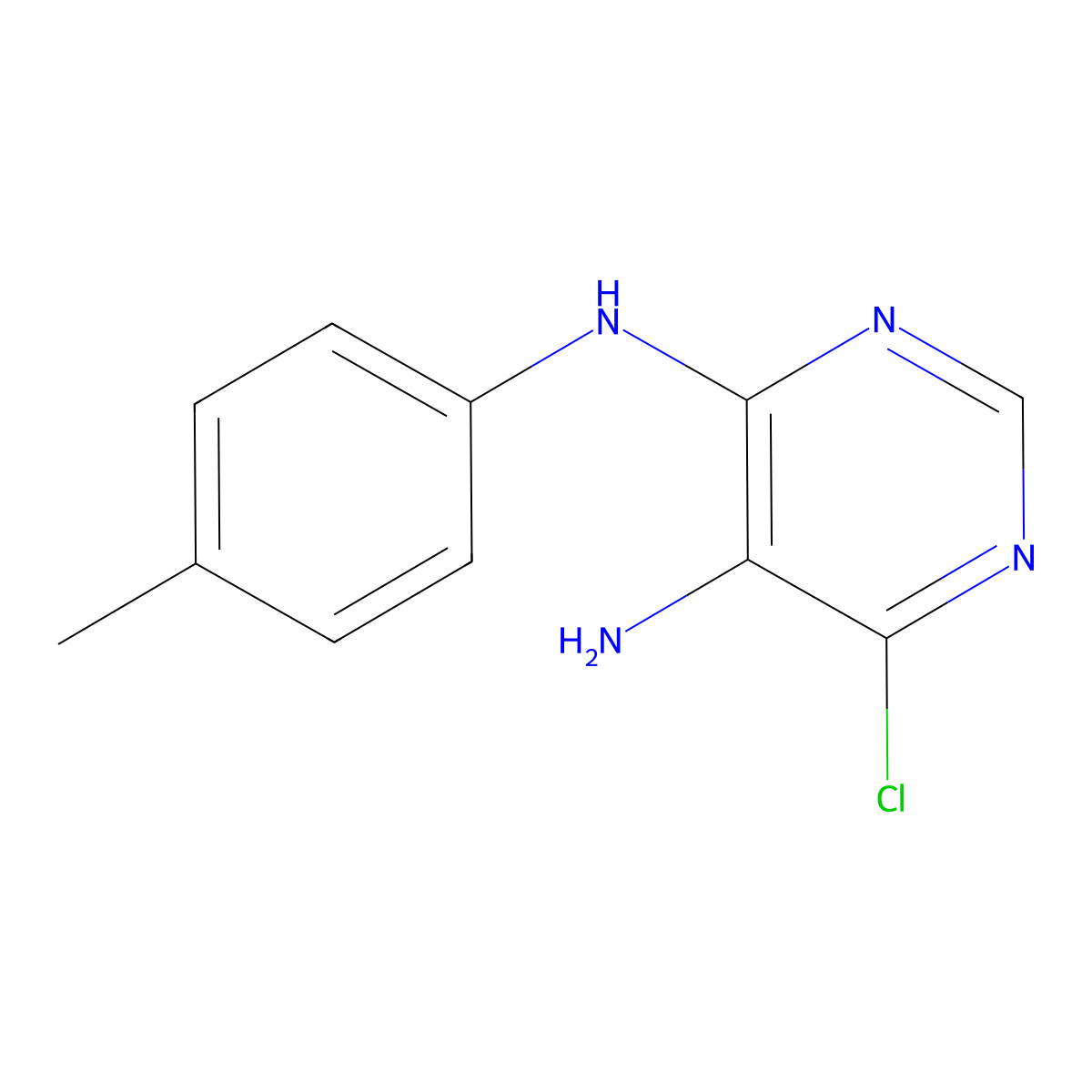 6-Chloro-N4-(p-tolyl)pyrimidine-4,5-diamine molecular structure, CAS 17465-94-0