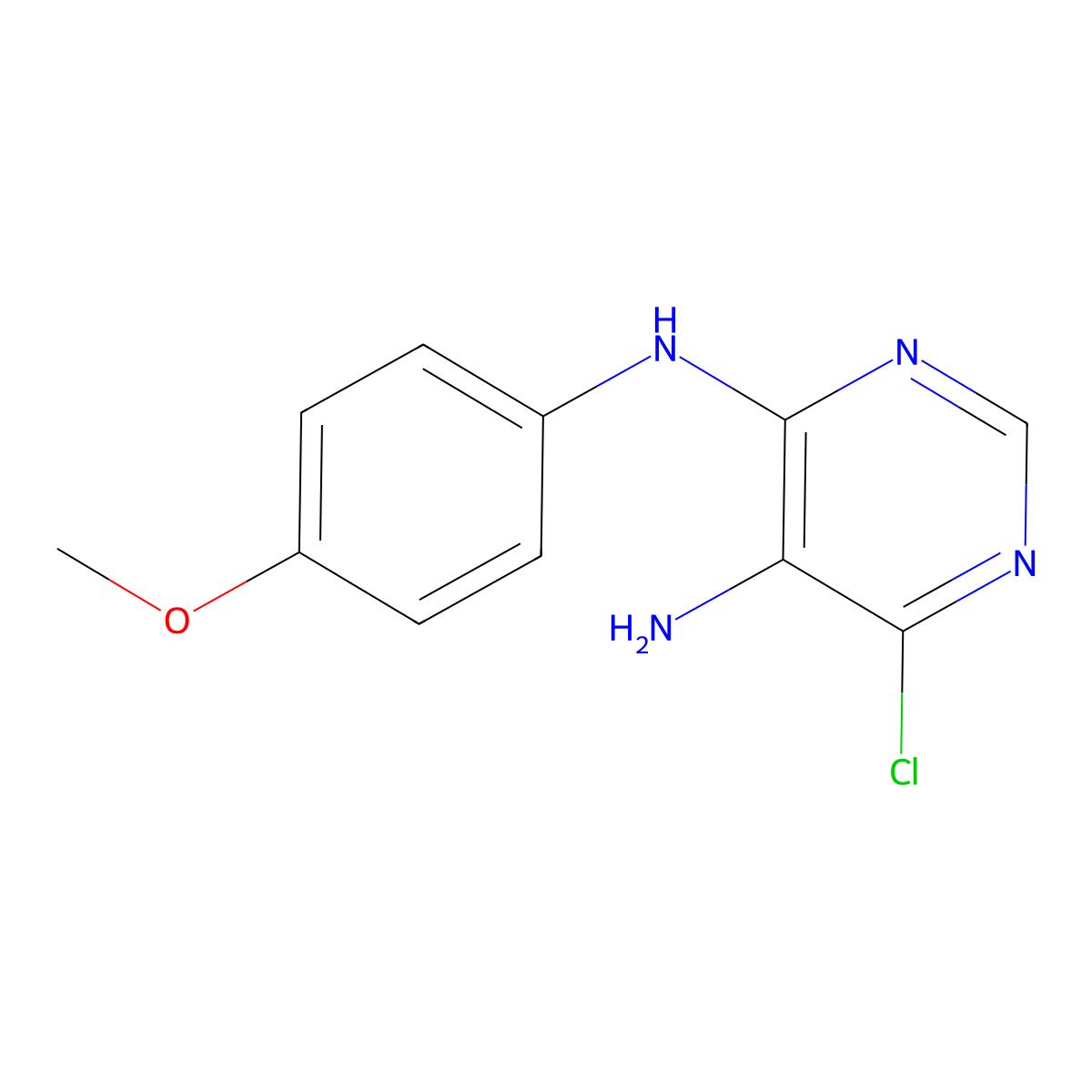 6-Chloro-n4-(4-methoxyphenyl)pyrimidine-4,5-diamine molecular structure, CAS 17465-98-4