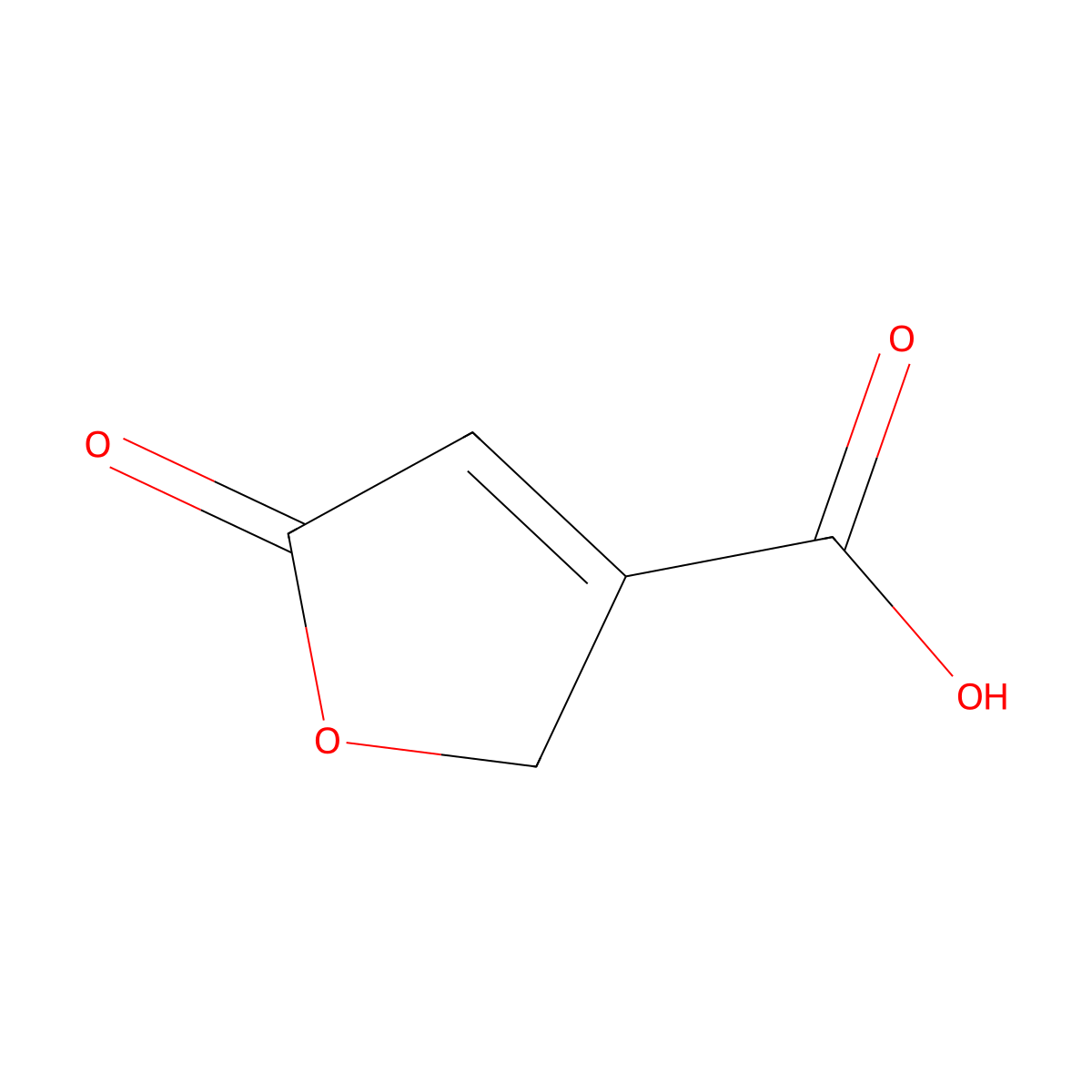 5-oxo-2H-furan-3-carboxylic acid molecular structure, CAS 174655-88-0