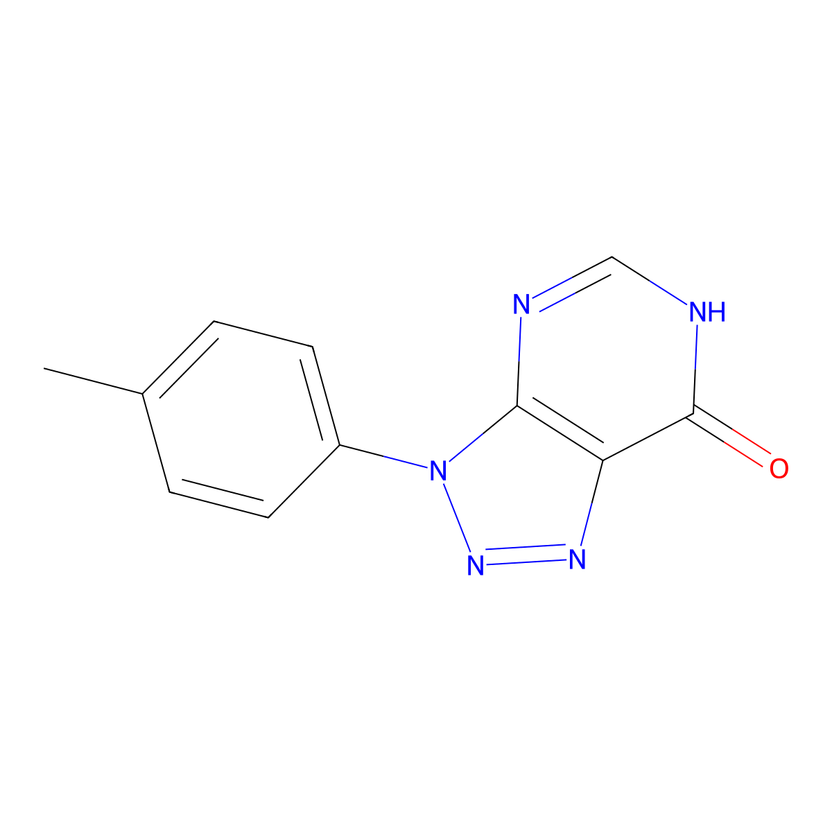 3-(4-methylphenyl)-3,6-dihydro-7H-[1,2,3]triazolo[4,5-d]pyrimidin-7-one molecular structure, CAS 17466-02-3