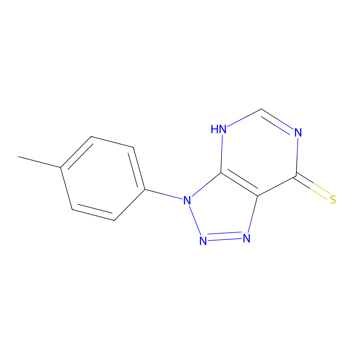 3-(4-Methylphenyl)-3H-[1,2,3]triazolo[4,5-d]pyrimidin-7-yl hydrosulfide molecular structure, CAS 17466-06-7