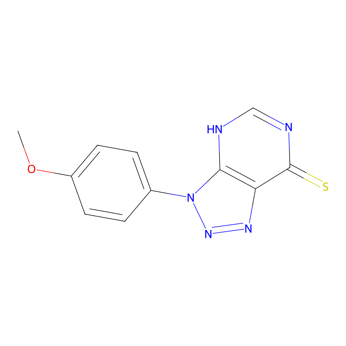 3-(4-Methoxyphenyl)-3H-[1,2,3]triazolo[4,5-d]pyrimidin-7-yl hydrosulfide molecular structure, CAS 17466-07-8