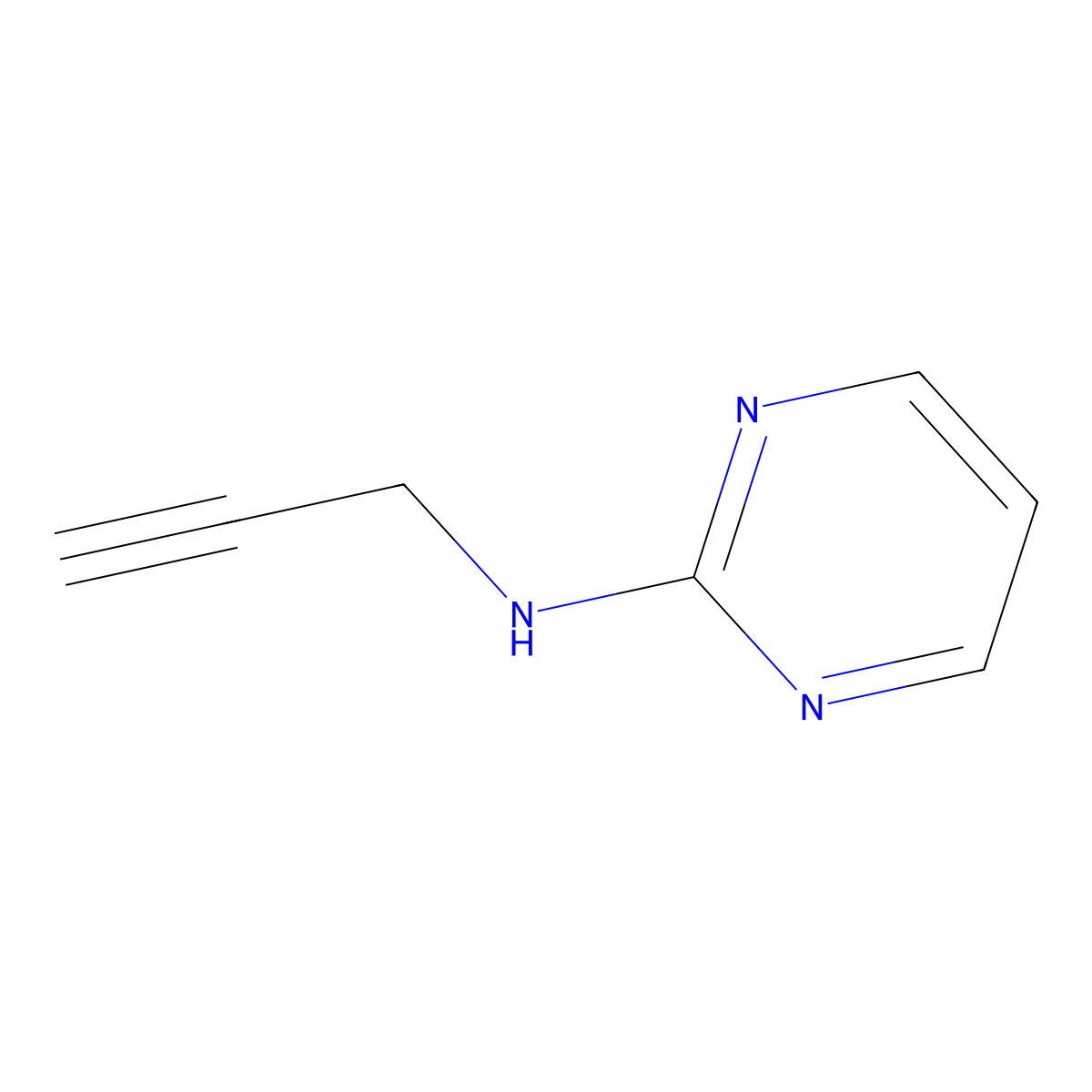 N-prop-2-ynylpyrimidin-2-amine molecular structure, CAS 17466-20-5
