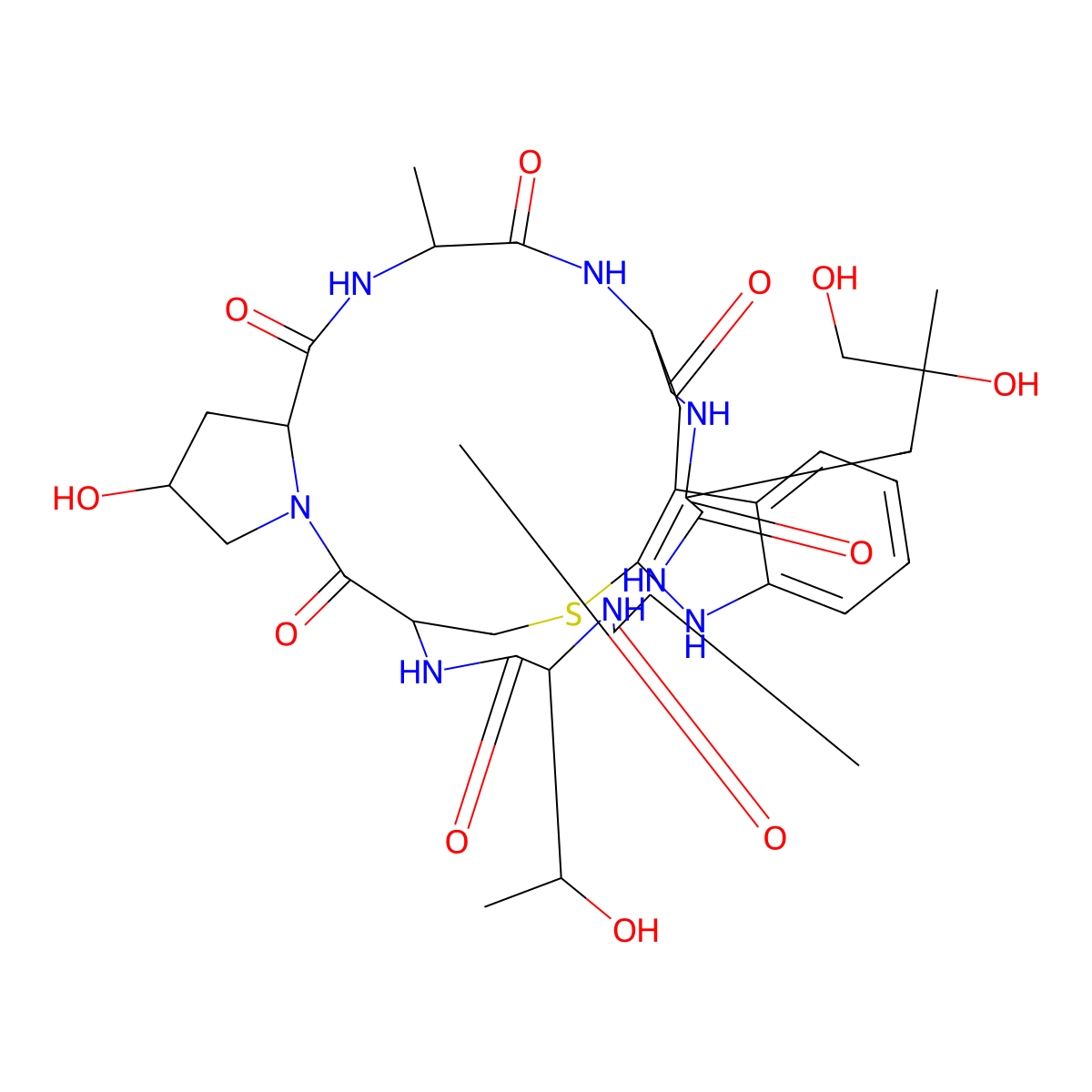 Phalloidin molecular structure, CAS 17466-45-4