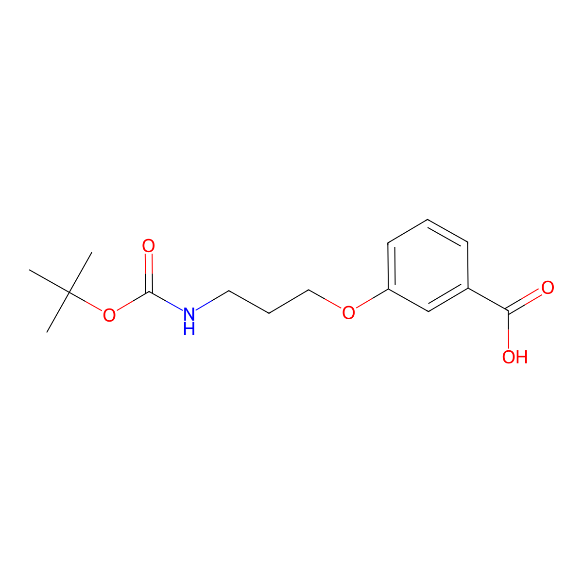 3-(3-tert-Butoxycarbonylamino-propoxy)-benzoic acid molecular structure, CAS 174665-05-5