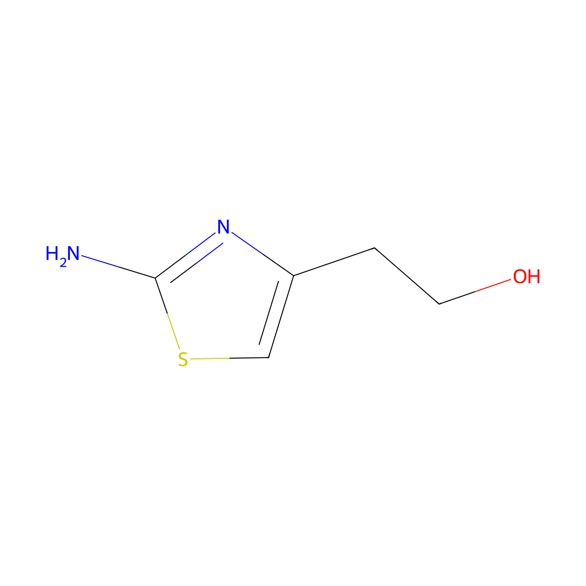 2-(2-Amino-1,3-thiazol-4-yl)ethan-1-ol molecular structure, CAS 174666-17-2