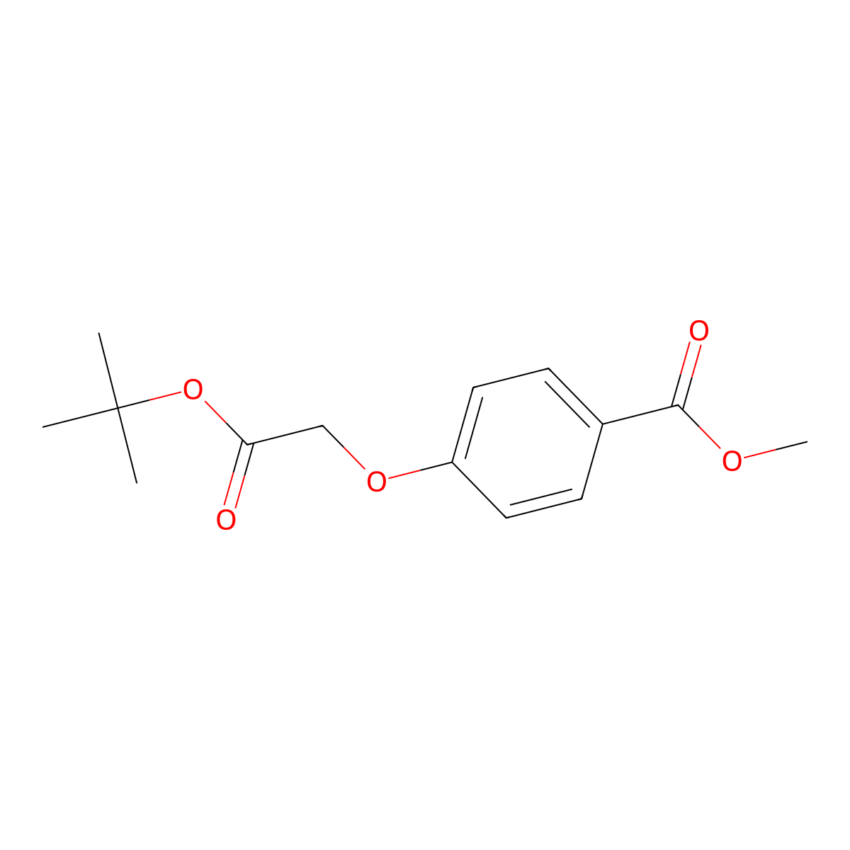 Methyl 4-(2-(tert-butoxy)-2-oxoethoxy)benzoate molecular structure, CAS 174666-21-8