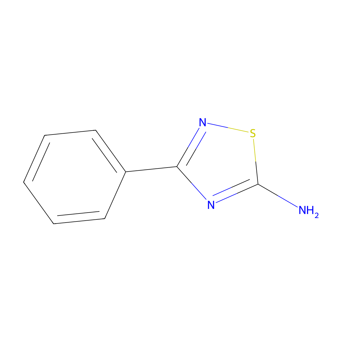 1,2,4-Thiadiazol-5-amine, 3-phenyl- molecular structure, CAS 17467-15-1