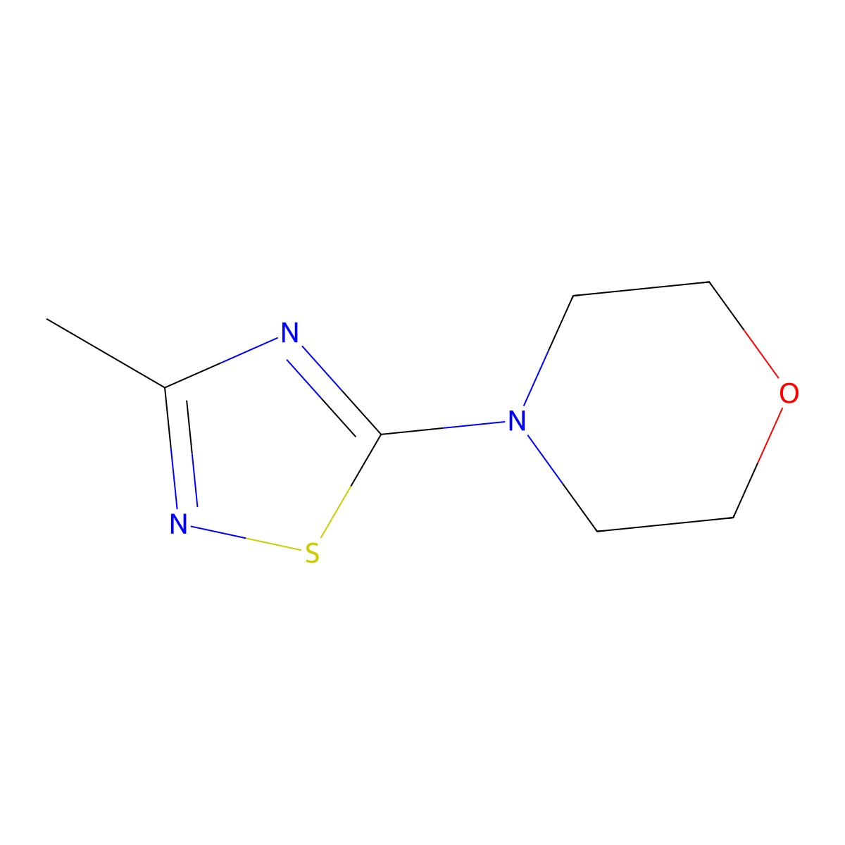 4-(3-Methyl-1,2,4-thiadiazol-5-yl)morpholine molecular structure, CAS 17467-40-2