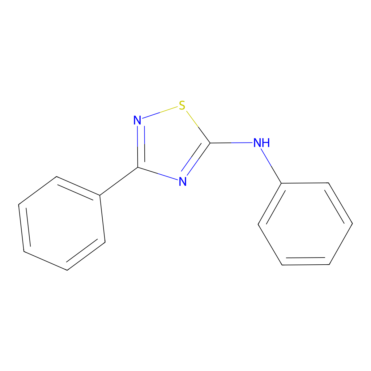 N,3-diphenyl-1,2,4-thiadiazol-5-amine molecular structure, CAS 17467-60-6