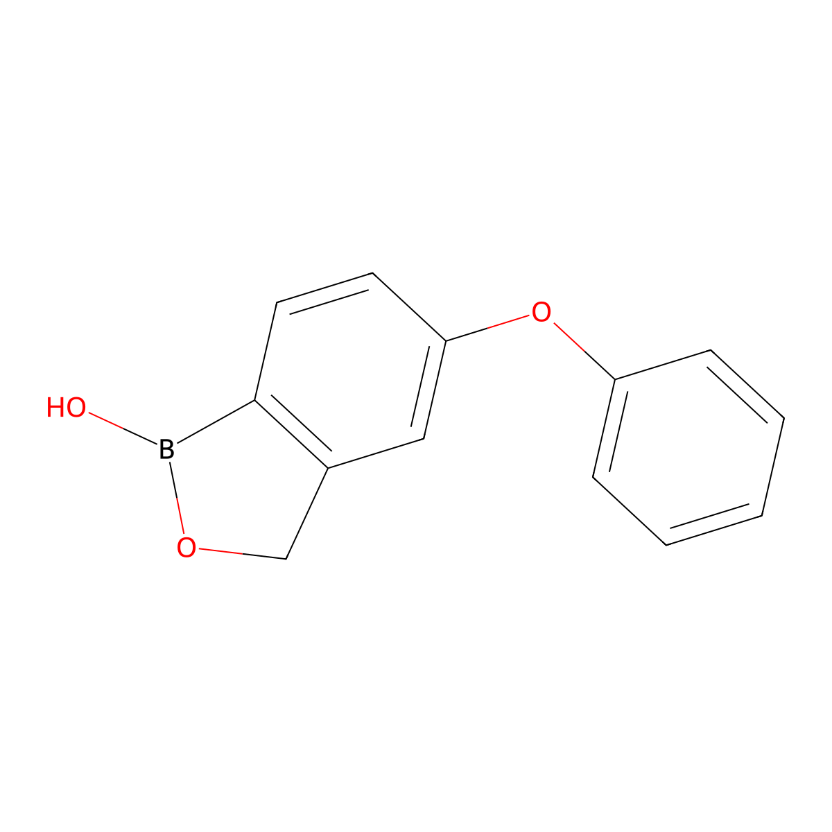 5-Phenoxy-1,3-dihydro-2,1-benzoxaborol-1-ol molecular structure, CAS 174671-44-4