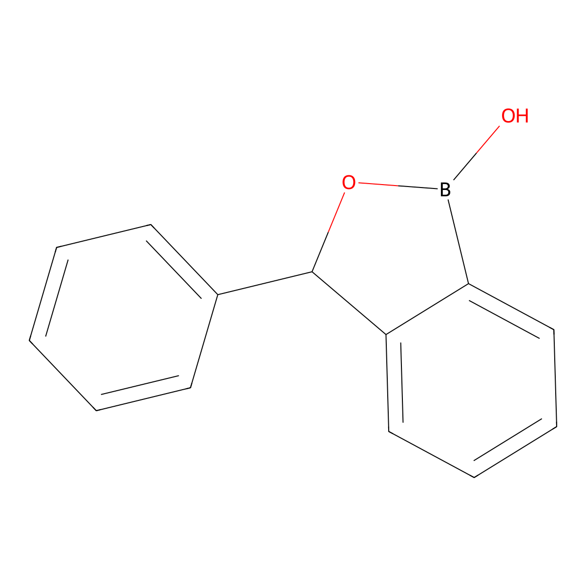 3-Phenylbenzo[C][1,2]oxaborol-1(3H)-OL molecular structure, CAS 174671-49-9