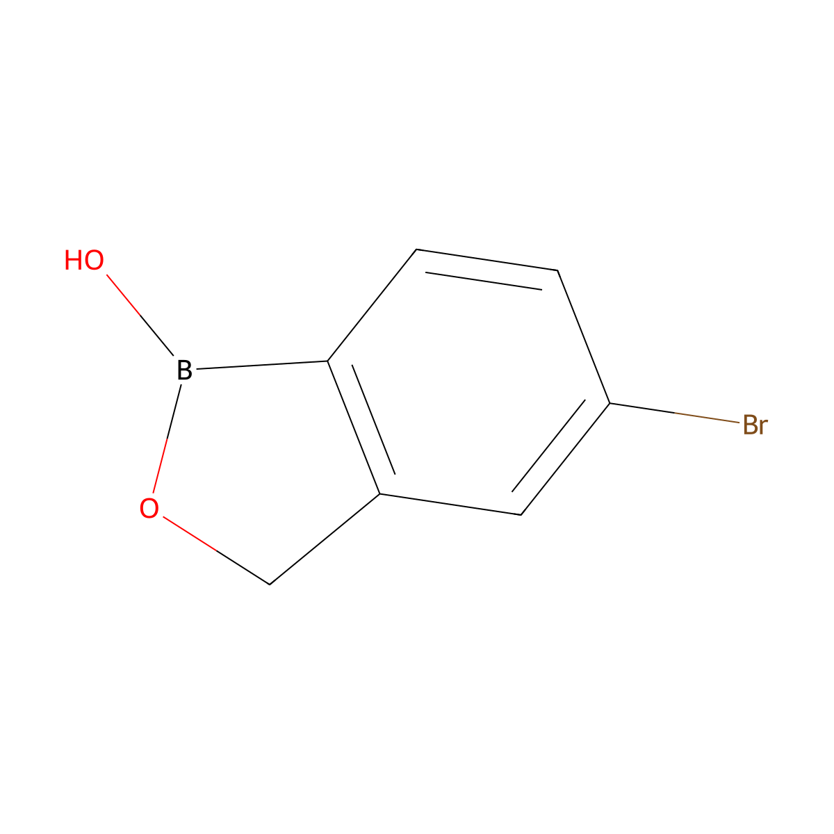 5-Bromo-1,3-dihydro-1-hydroxy-2,1-benzoxaborole molecular structure, CAS 174671-51-3