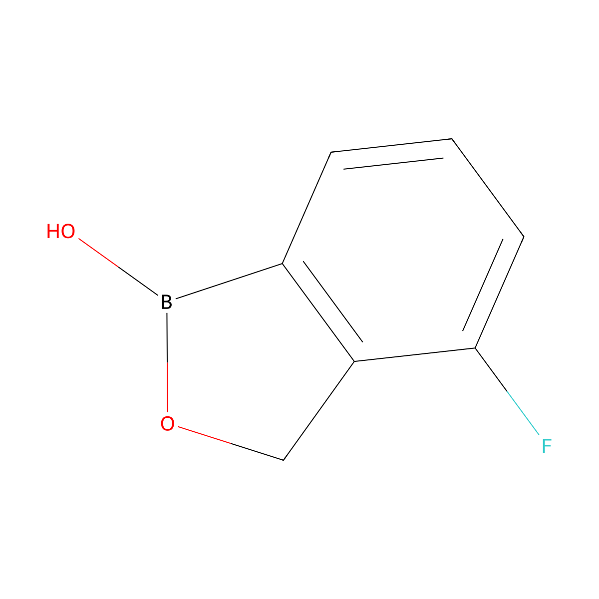 4-Fluoro-1,3-dihydro-2,1-benzoxaborol-1-ol molecular structure, CAS 174671-88-6
