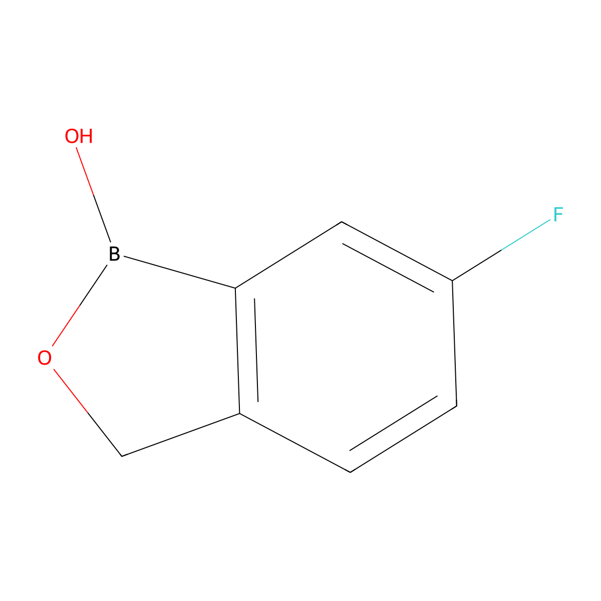 6-Fluorobenzo[c][1,2]oxaborol-1(3H)-ol molecular structure, CAS 174671-89-7