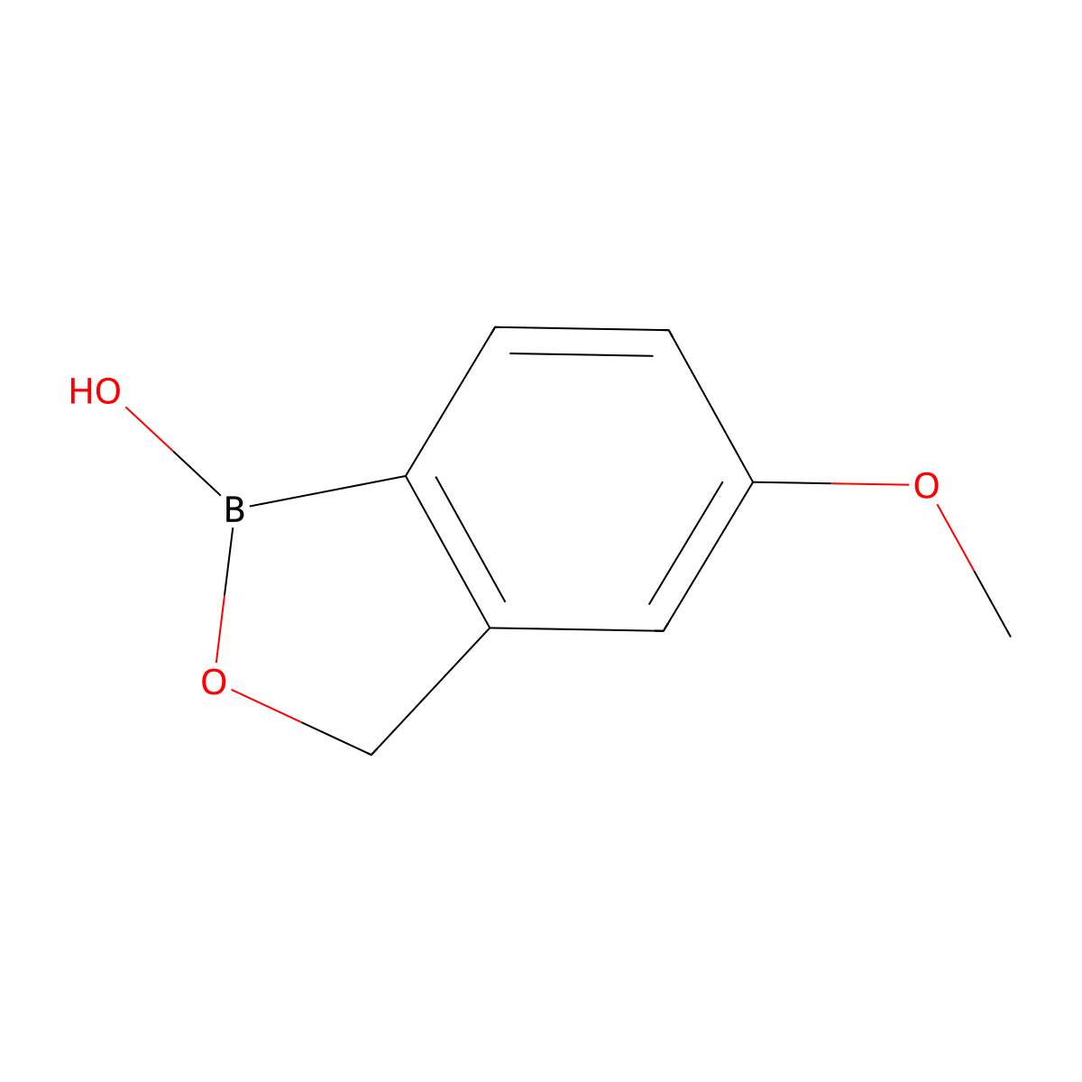 2,1-Benzoxaborole, 1,3-dihydro-1-hydroxy-5-methoxy- molecular structure, CAS 174671-92-2