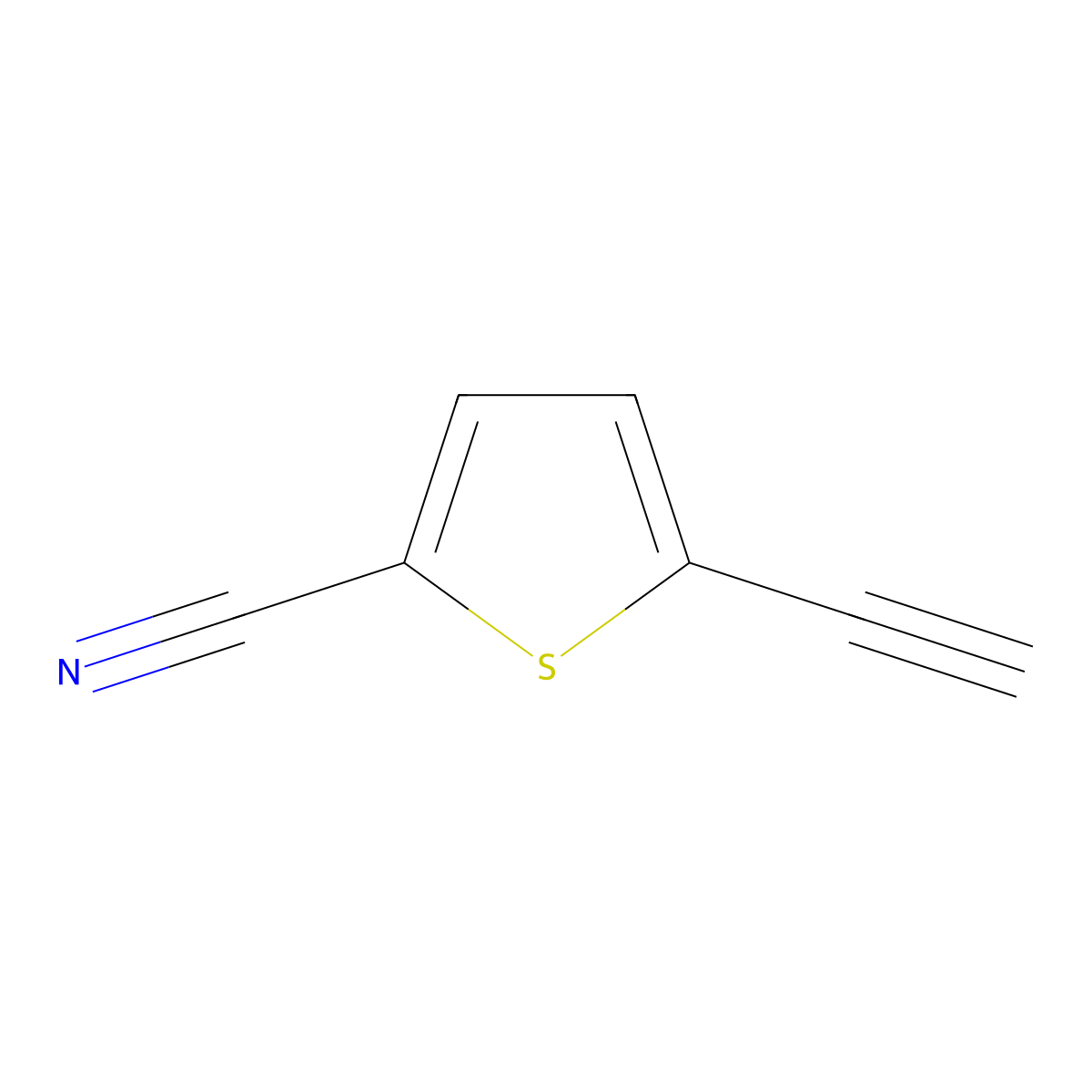 5-Ethynylthiophene-2-carbonitrile molecular structure, CAS 174672-60-7