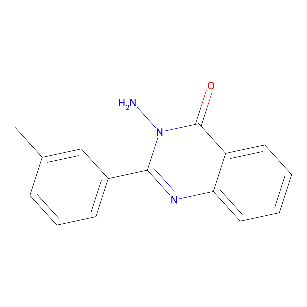 3-Amino-2-(m-tolyl)quinazolin-4(3H)-one molecular structure, CAS 174680-31-0