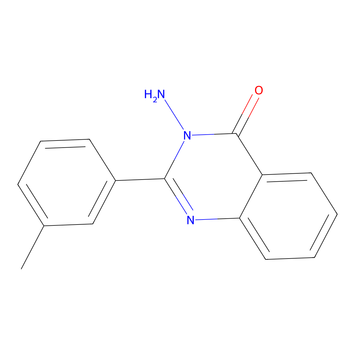 3-Amino-2-(m-tolyl)quinazolin-4(3H)-one molecular structure, CAS 174680-31-0