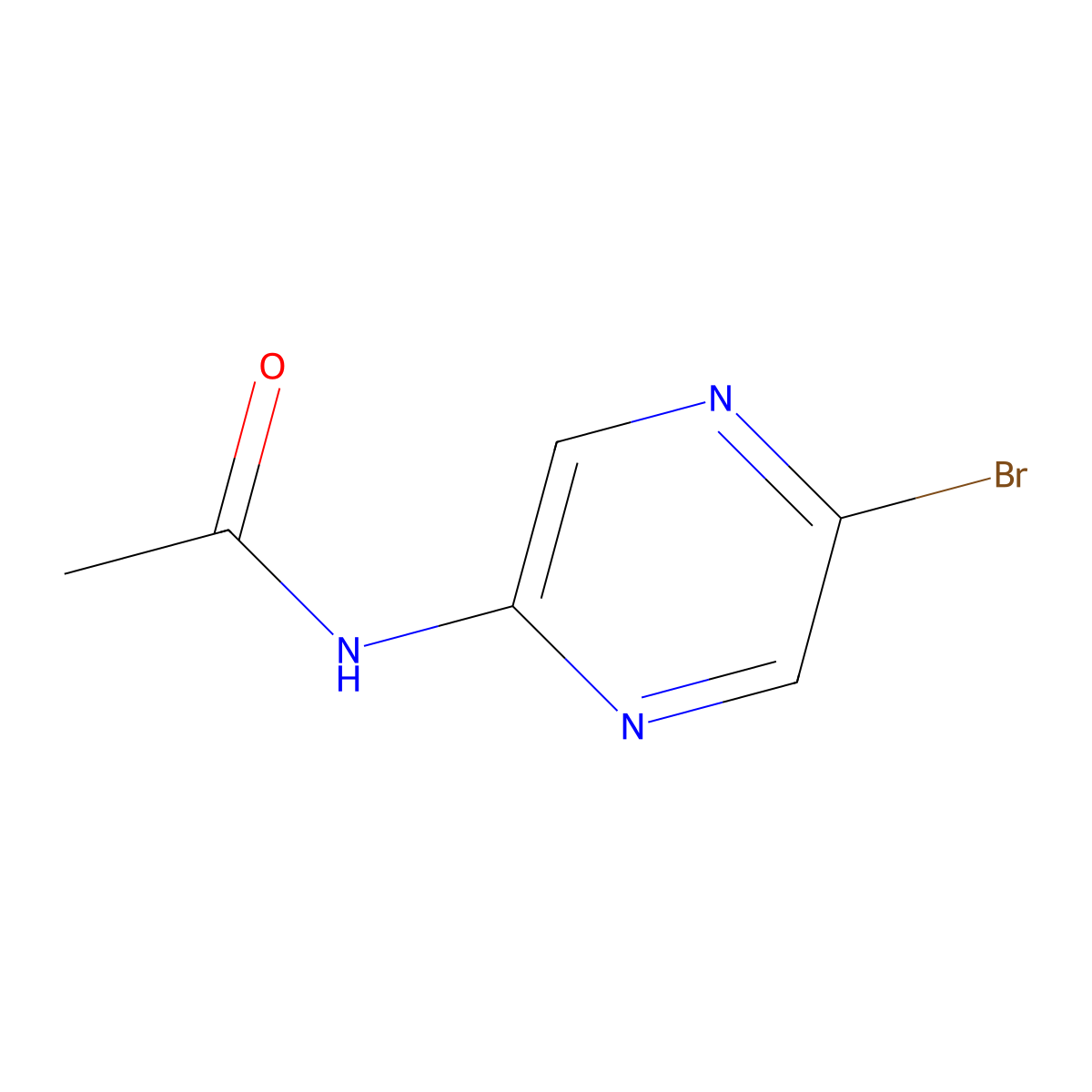 N-(5-Bromopyrazin-2-YL)acetamide molecular structure, CAS 174680-67-2