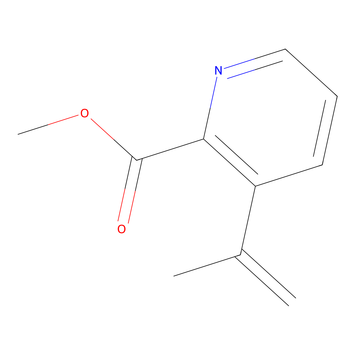 Methyl 3-(prop-1-EN-2-YL)pyridine-2-carboxylate molecular structure, CAS 174681-88-0