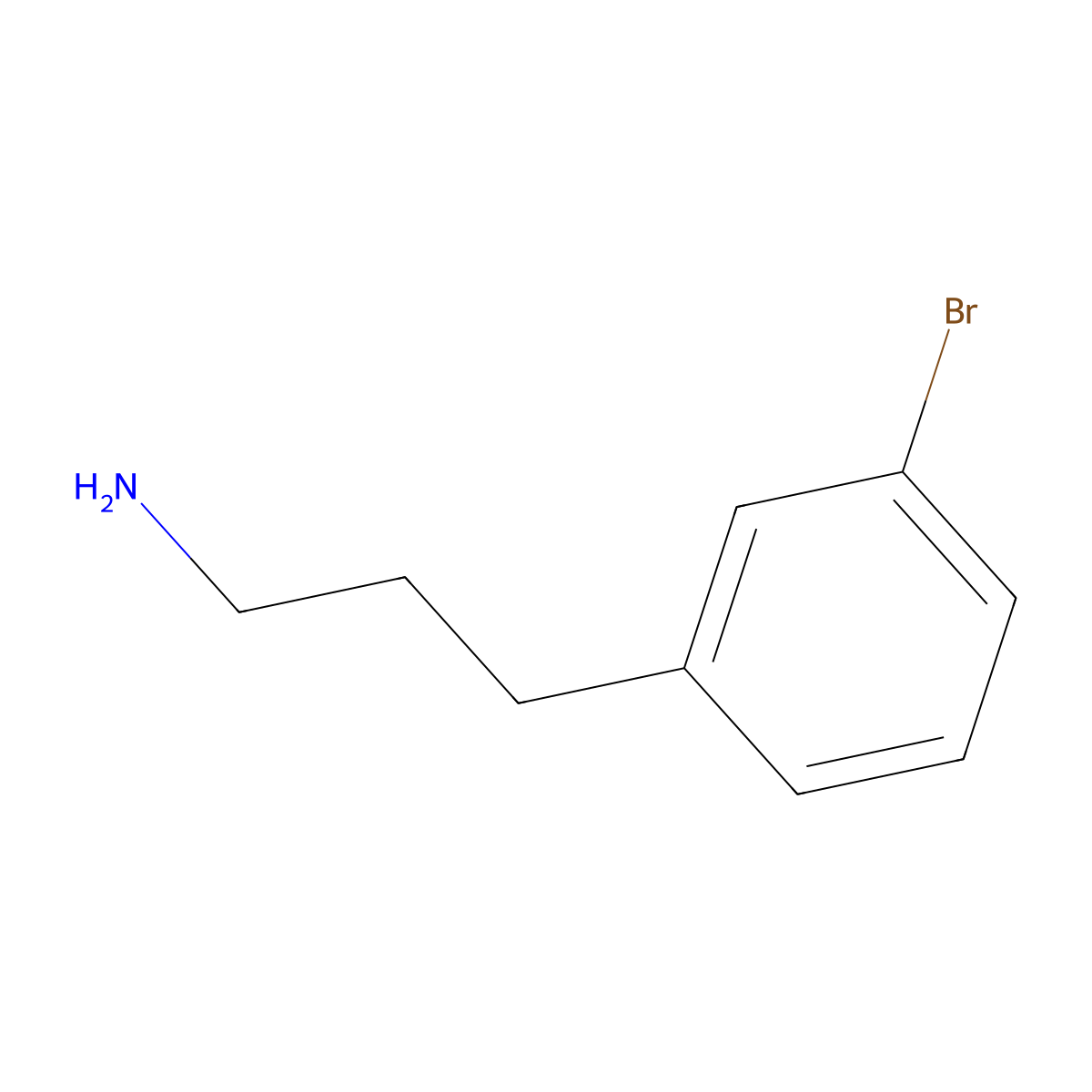 3-(3-Bromophenyl)propan-1-amine molecular structure, CAS 174689-12-4