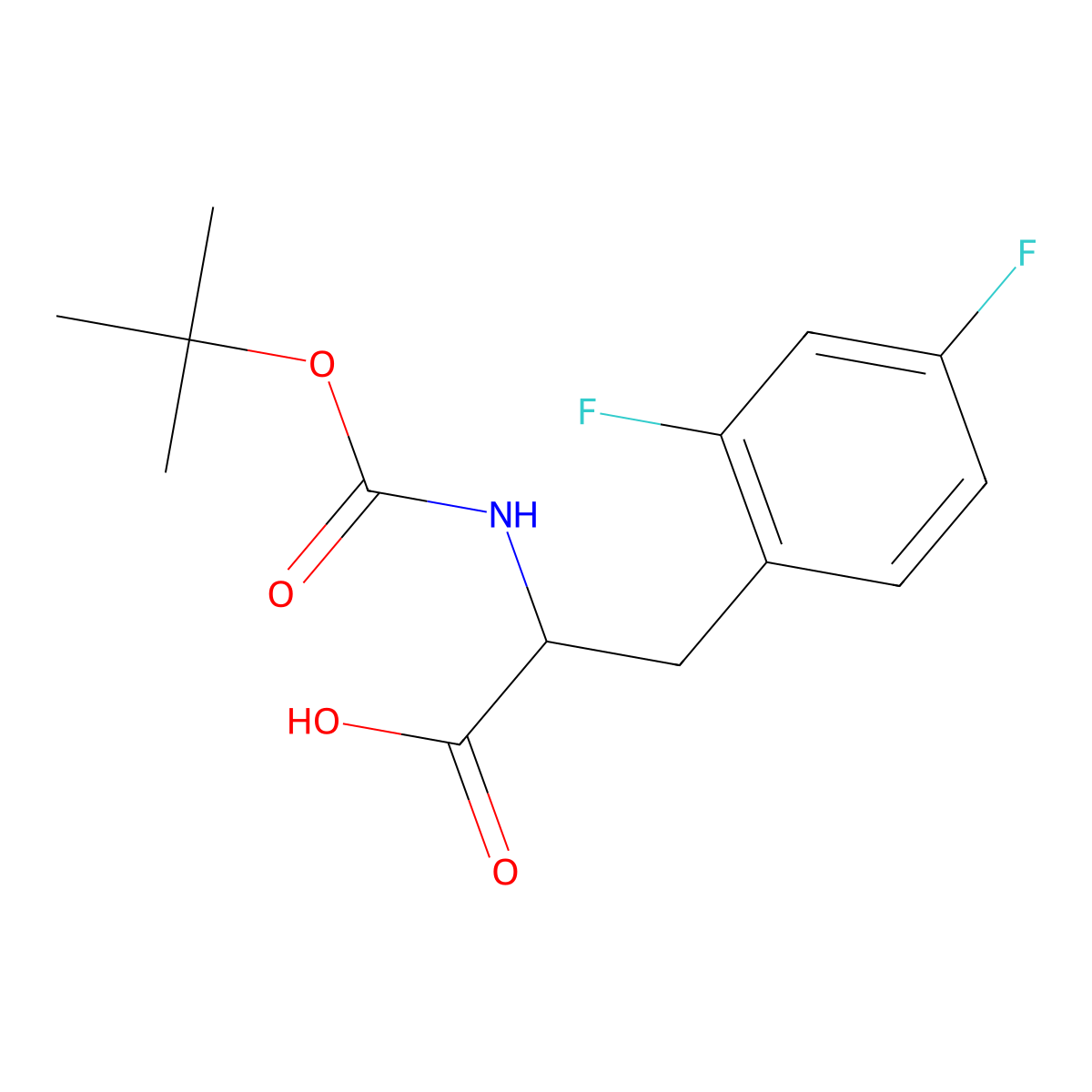 N-(tert-Butoxycarbonyl)-2,4-difluorophenylalanine molecular structure, CAS 174691-78-2