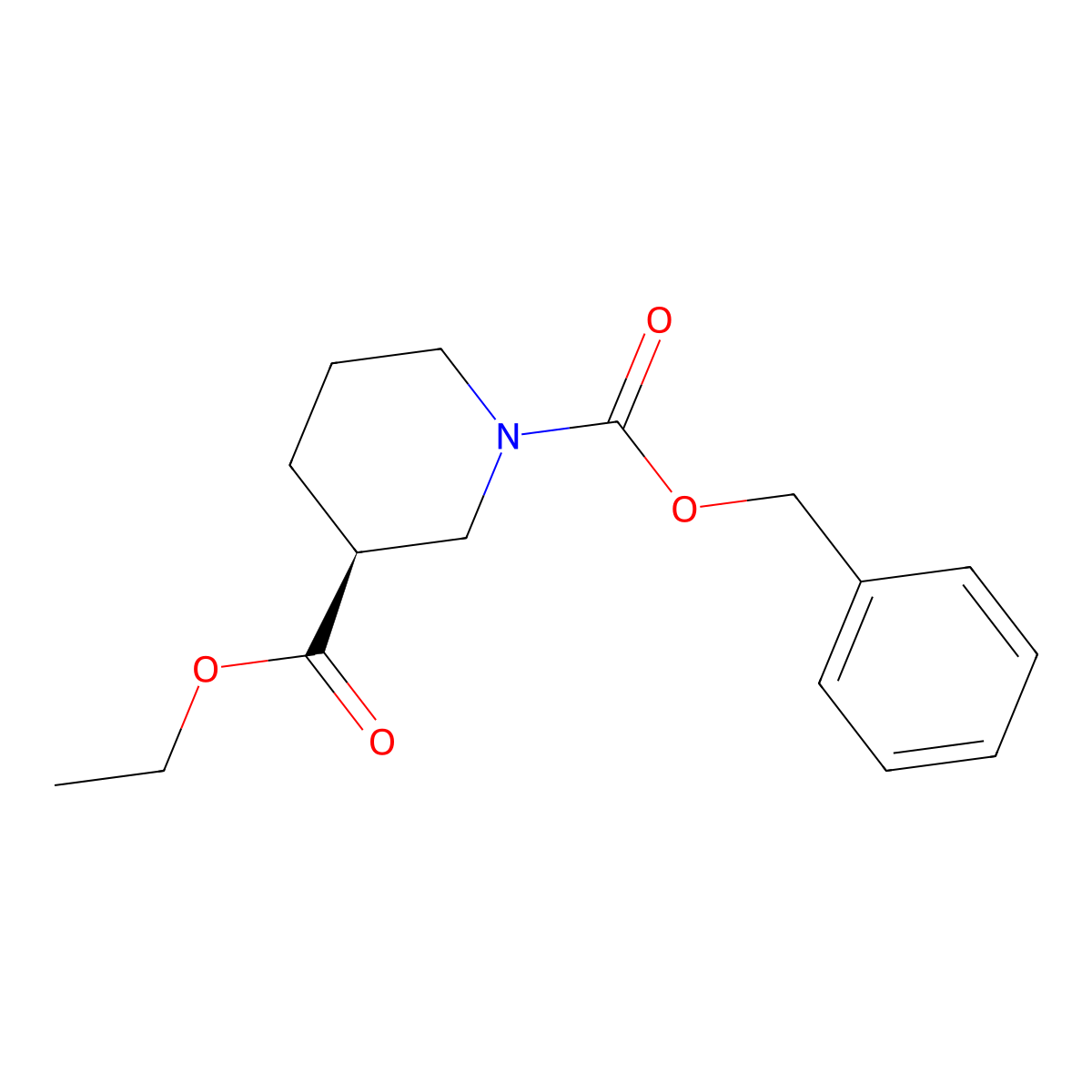 (S)-1-Benzyl 3-ethyl piperidine-1,3-dicarboxylate molecular structure, CAS 174699-11-7