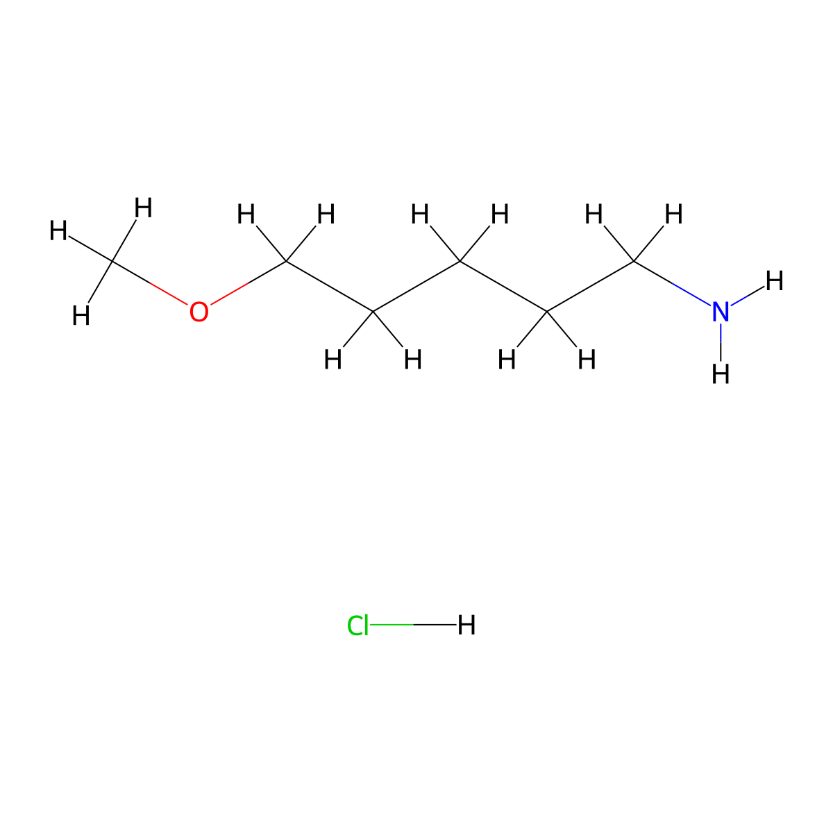 5-Methoxypentan-1-aminehydrochloride molecular structure, CAS 174699-45-7