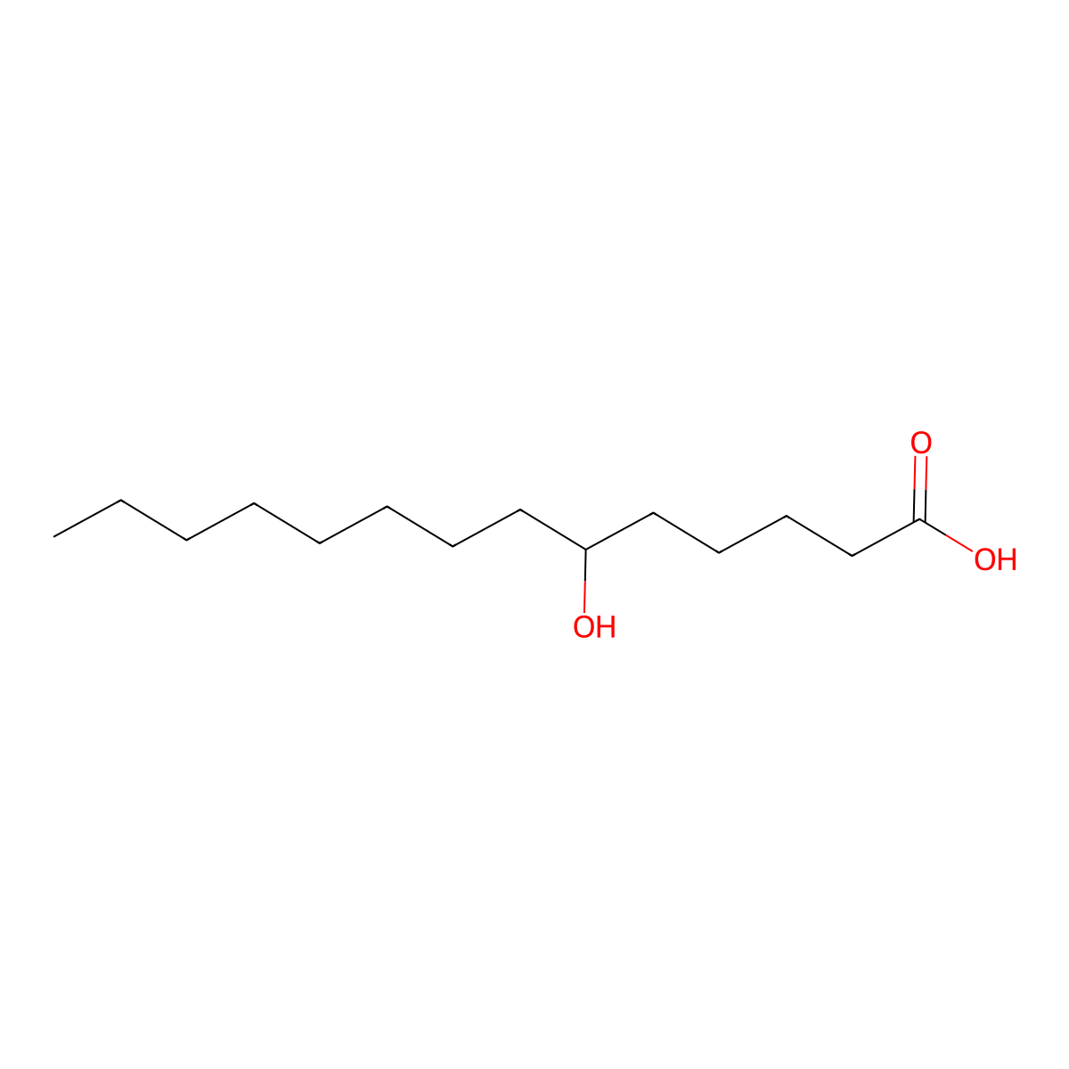6-Hydroxytetradecanoic acid molecular structure, CAS 1747-18-8