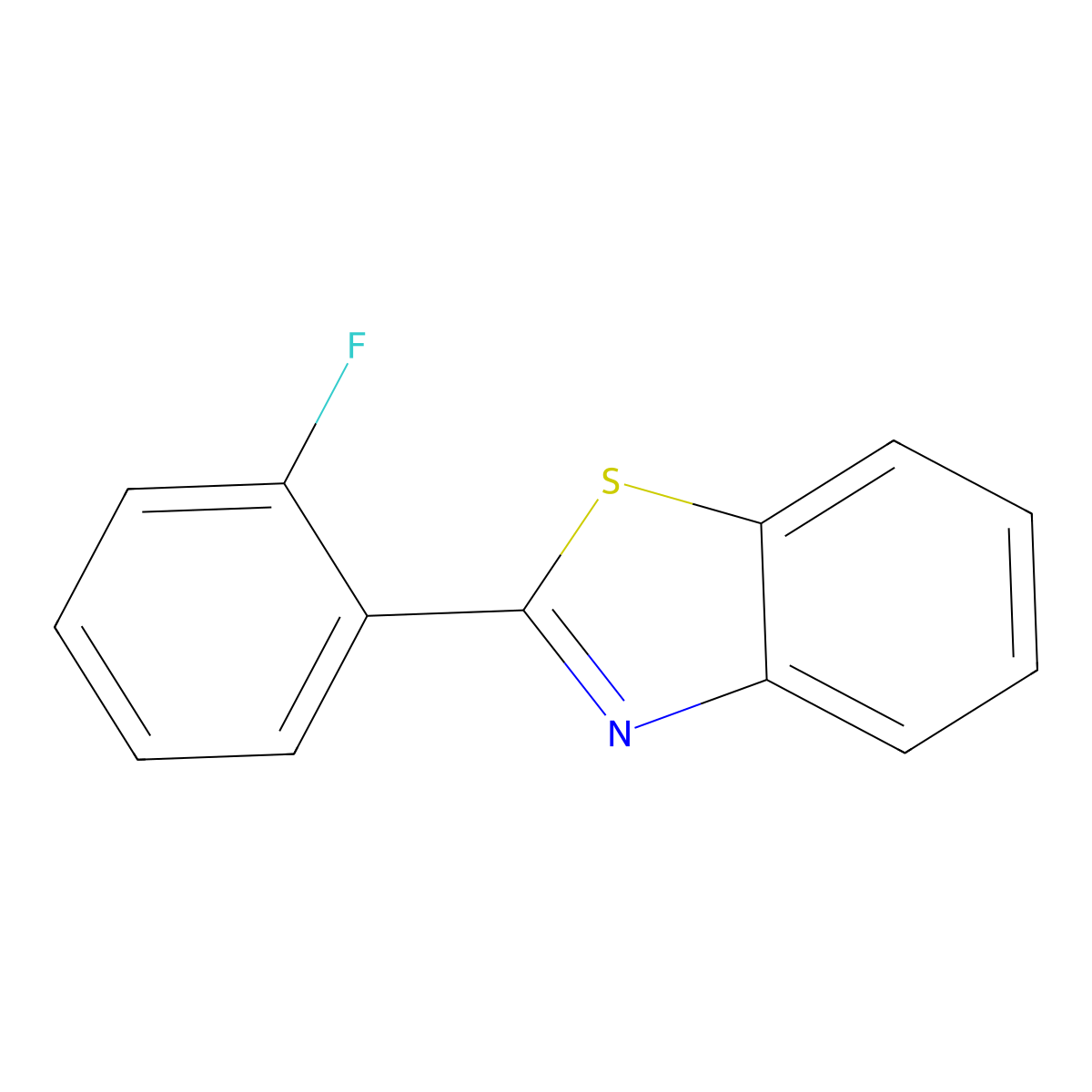 2-(2-Fluorophenyl)benzothiazole molecular structure, CAS 1747-46-2