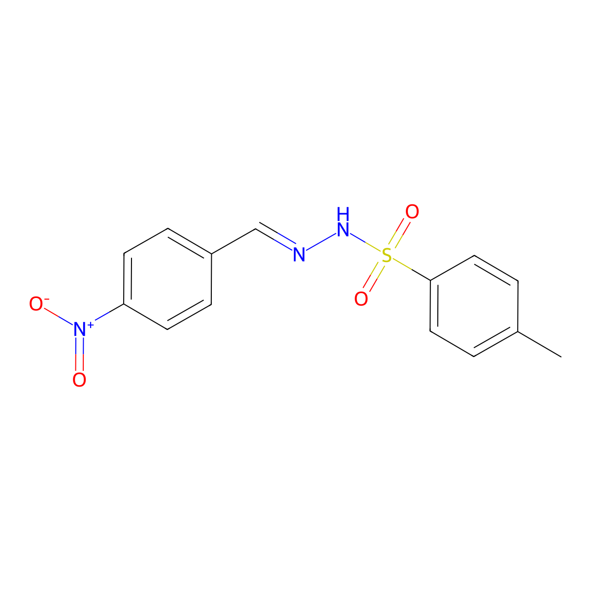 4-Methyl-N'-(4-nitrobenzylidene)benzenesulfonohydrazide molecular structure, CAS 1747-50-8