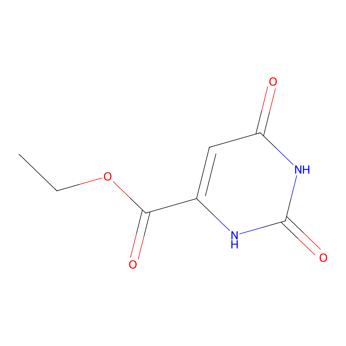 Ethyl orotate molecular structure, CAS 1747-53-1