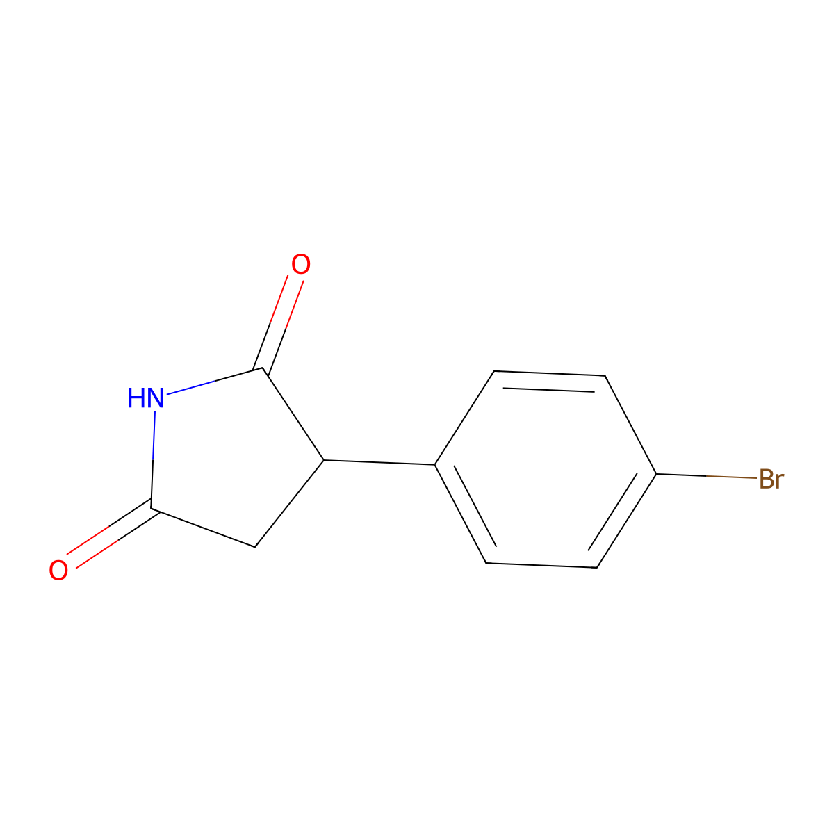 3-(4-Bromophenyl)pyrrolidine-2,5-dione molecular structure, CAS 1747-70-2