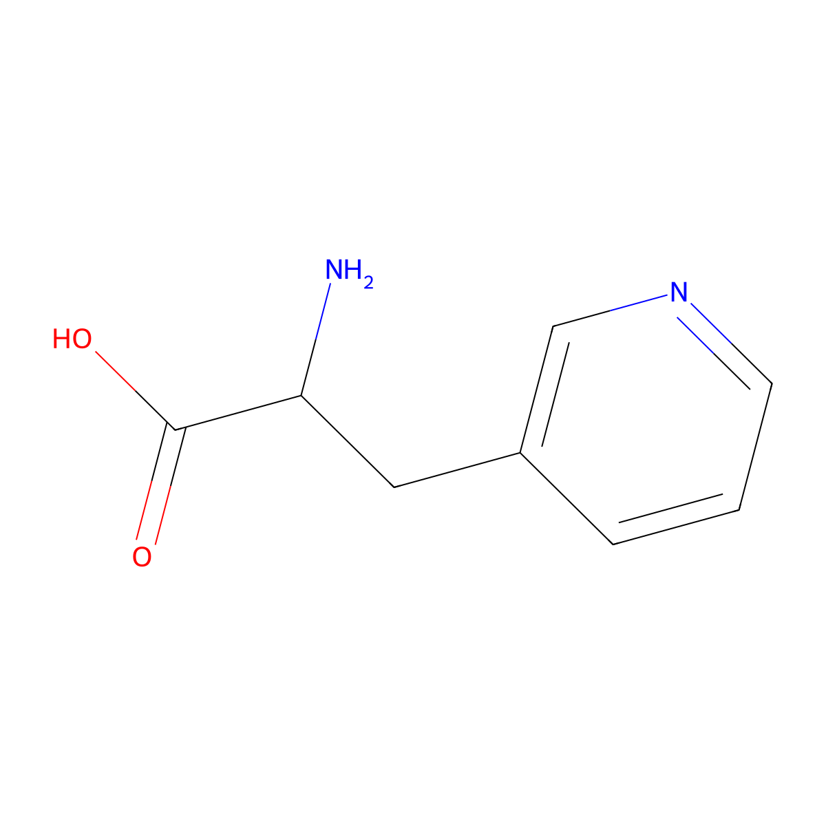 beta-(3-Pyridyl)-DL-alanine molecular structure, CAS 17470-24-5