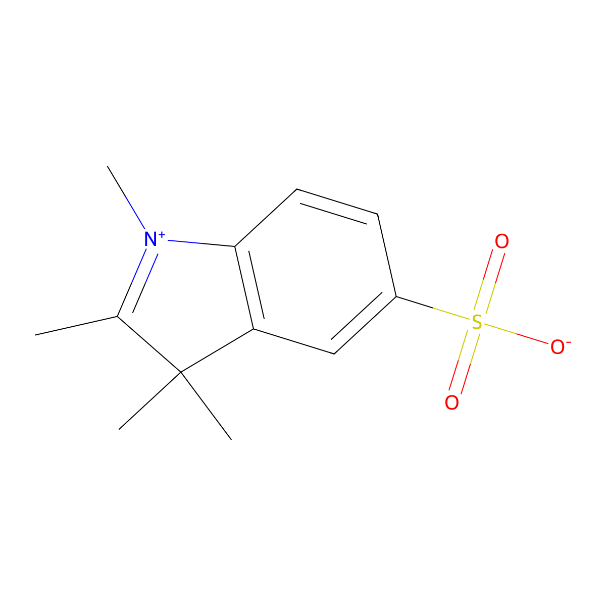 1,2,3,3-Tetramethyl-3H-indol-1-ium-5-sulfonate molecular structure, CAS 174703-04-9