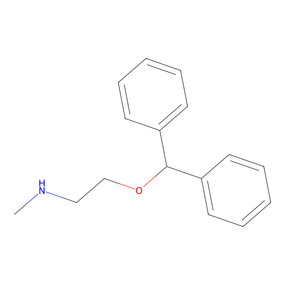 N-Desmethyldiphenhydramine molecular structure, CAS 17471-10-2