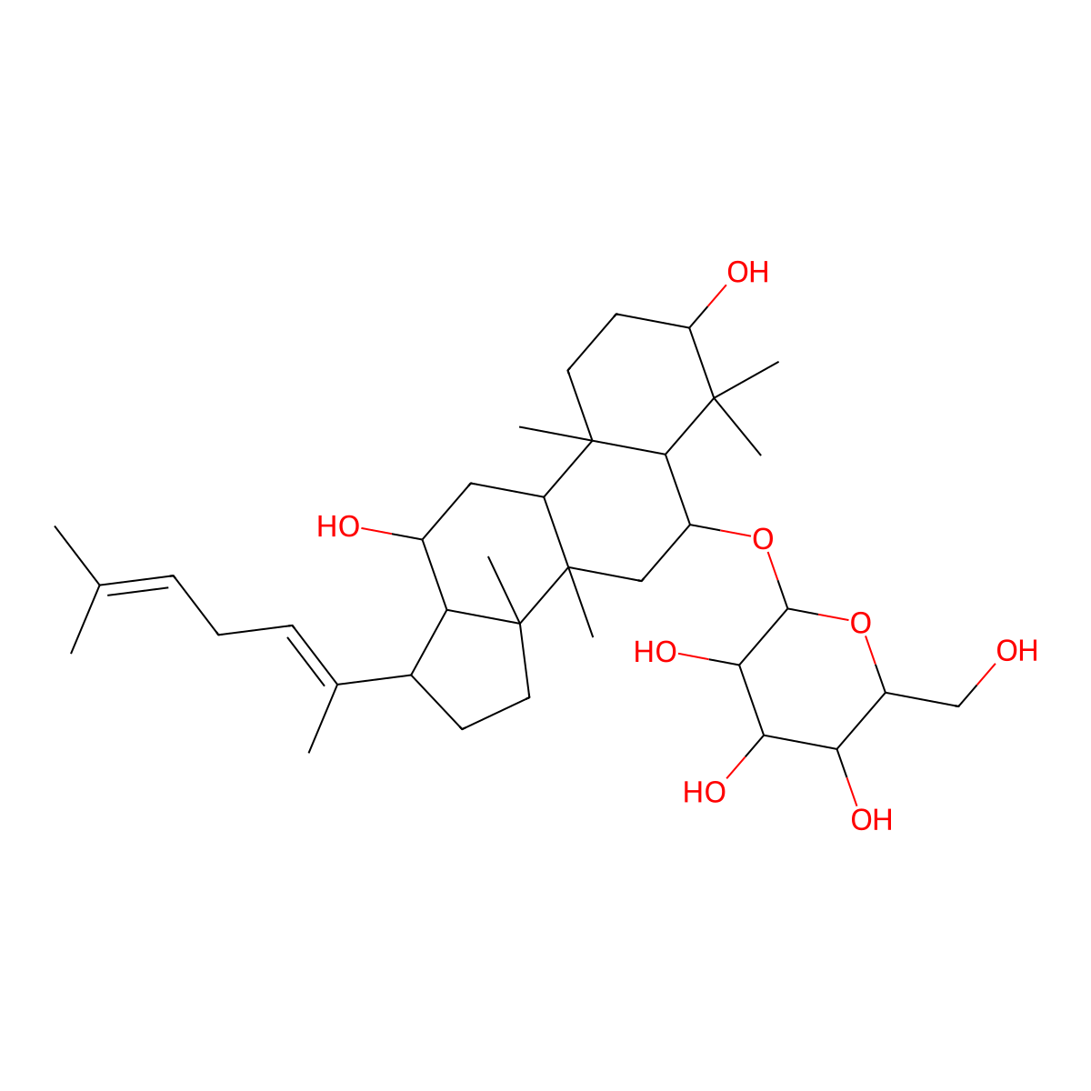 Ginsenoside Rh4 molecular structure, CAS 174721-08-5