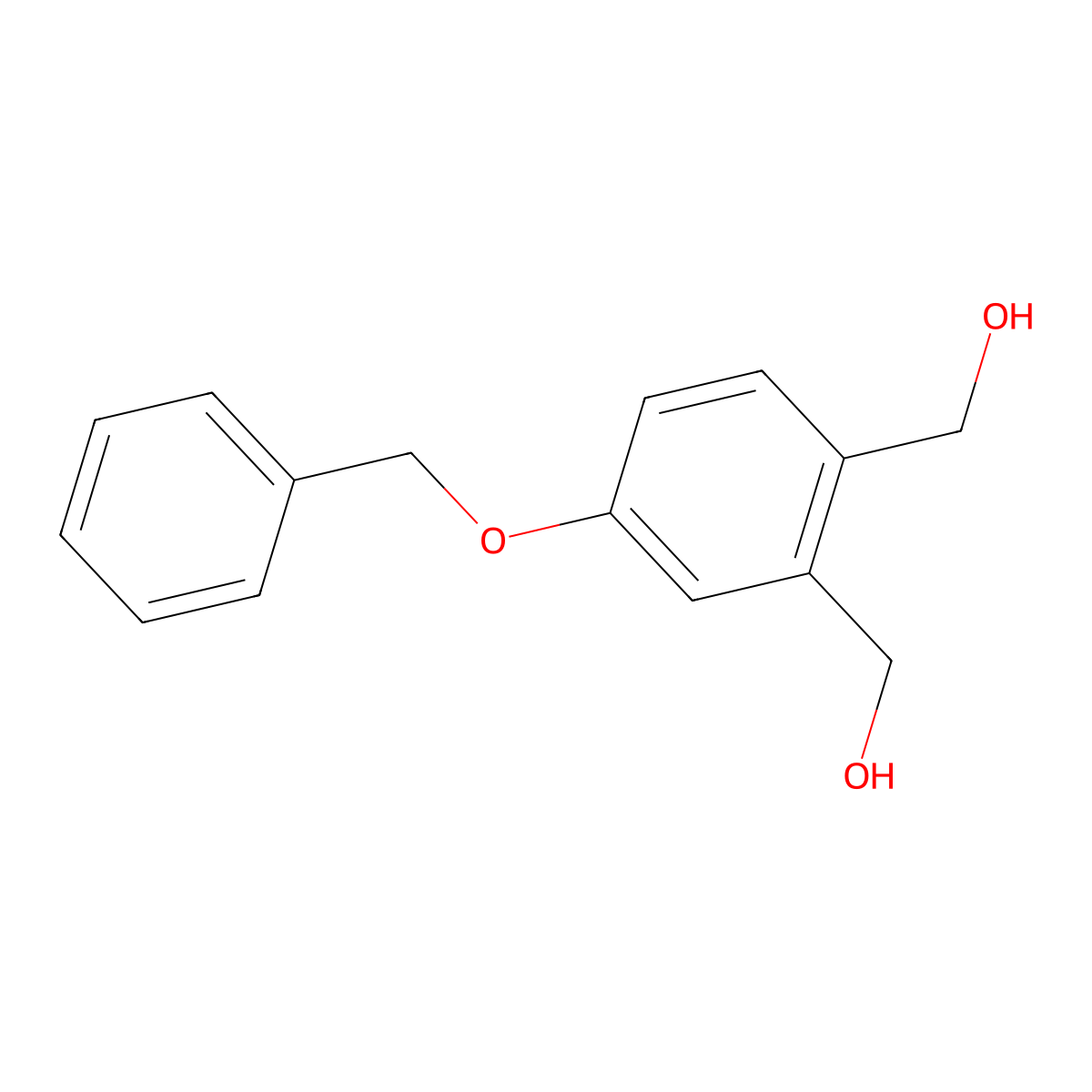 (4-(Benzyloxy)-1,2-phenylene)dimethanol molecular structure, CAS 174728-80-4