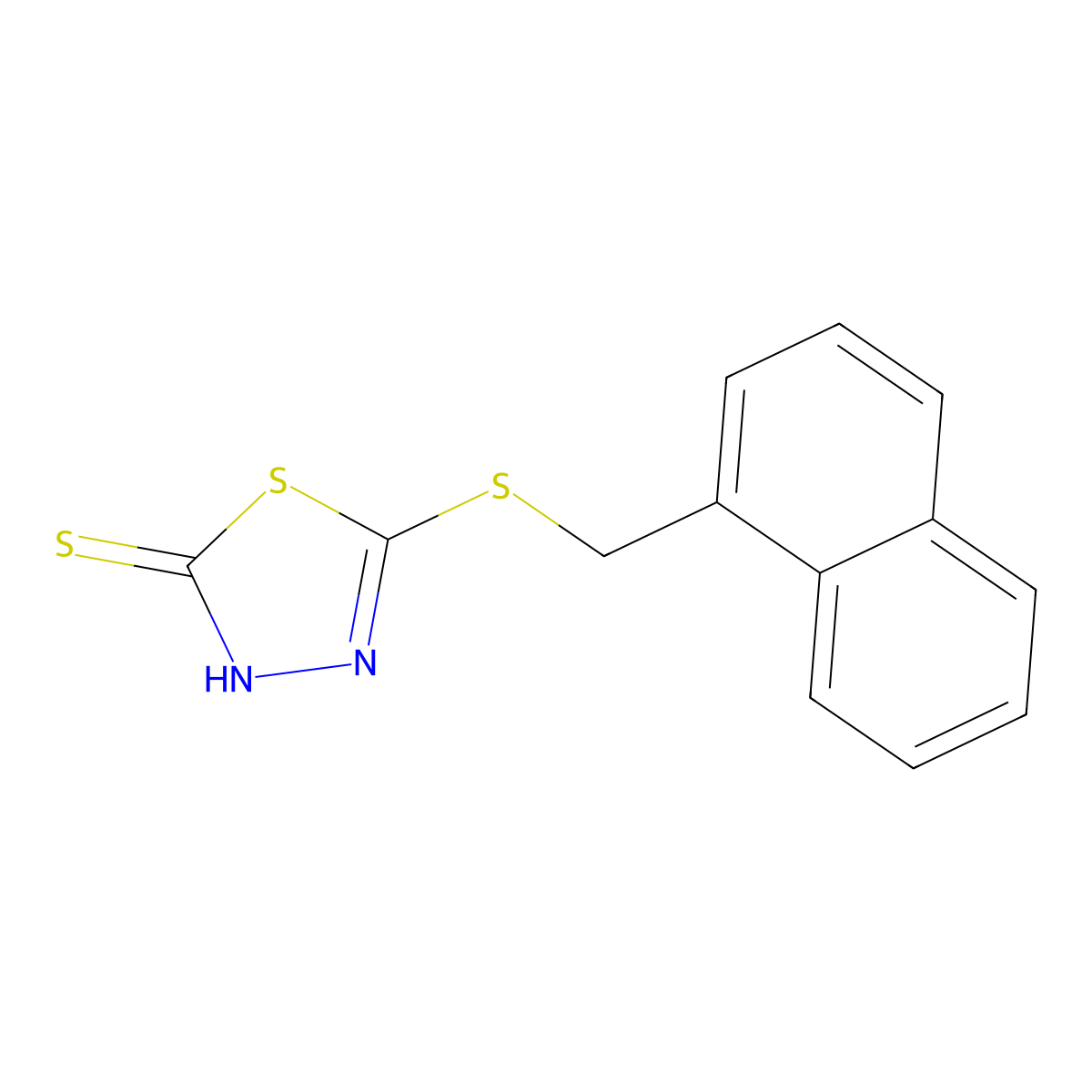 5-[(Naphthalen-1-ylmethyl)sulfanyl]-1,3,4-thiadiazole-2-thiol molecular structure, CAS 174728-84-8