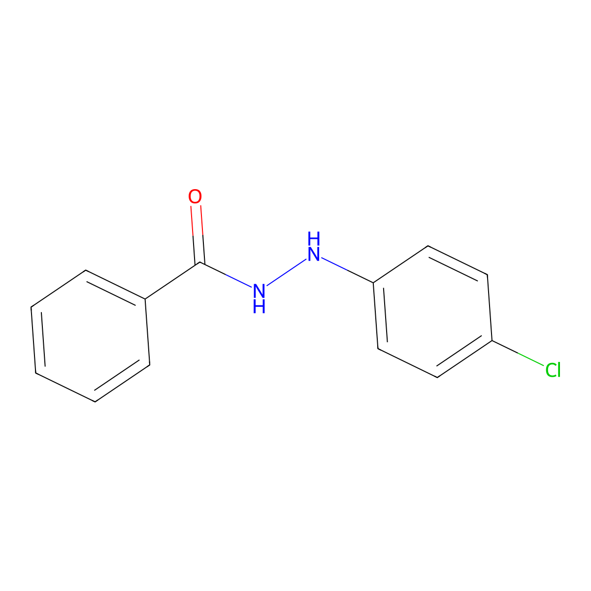 Benzoic acid, 2-(p-chlorophenyl)hydrazide molecular structure, CAS 17473-76-6