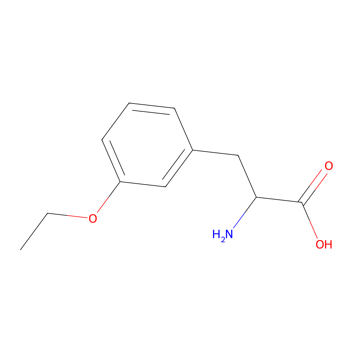2-amino-3-(3-ethoxyphenyl)propanoic Acid molecular structure, CAS 174732-61-7